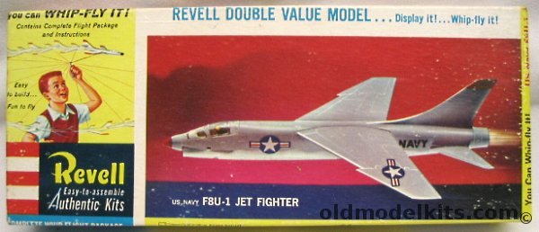 Revell 1/67 Whip-Fly US Navy F8U-1 Crusader - (F8U1), H154-98 plastic model kit
